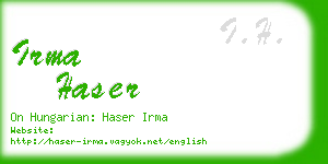 irma haser business card